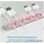CO110 Cable Organizer Clips - 5 Bays, 4 Storage Compartments - Pink - Image 3